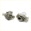 Gray plastic license plate light sockets with clear glass bulbs for toyota hilux 2004-2015 view of the back side