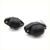 Black plastic dome-shaped led license plate light fixtures with metallic screws and exposed wiring for isuzu rodeo and chevrolet luv