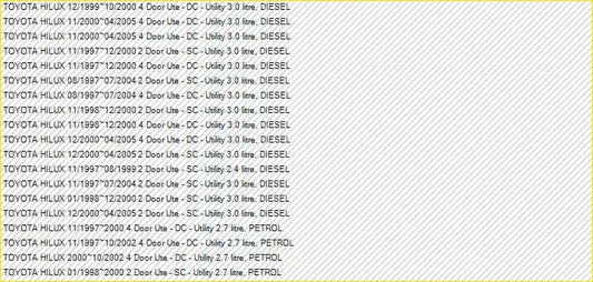 Lift junkie 2 inch suspension lift kit shown on a used silver toyota hilux 1999 3.0 litre diesel door ute dc