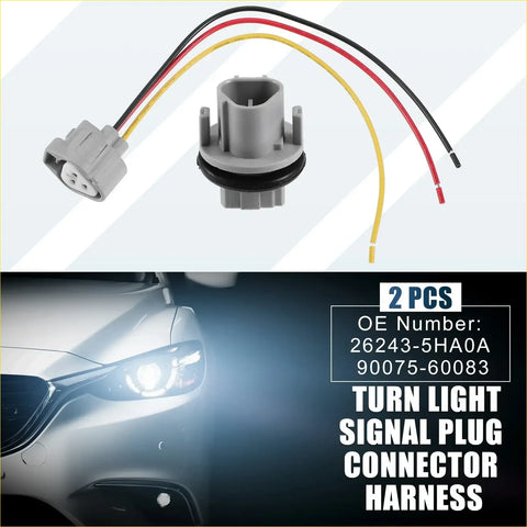 Gray plastic light signal plug connector harness with red yellow and black wires for nissan 4wd ute offroad