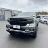 Gray metallic ford ranger 2022 with black low bar nudge bar and rugged front bumper for extra protection