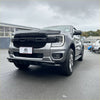 Gray metallic ford ranger with black low bar nudge bar and chrome accents for 2022 new ranger model