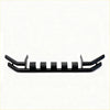 Black metal rear bumper guard with five rectangular slots and curved end caps for volkswagen amarok 2023+