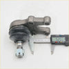 Gray metallic lower ball joint with black rubber boot and threaded shaft measured at 52.55 mm for nissan 1975-1979