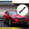 Black plastic lower door trim garnish for rear right side of mazda cx5 shown from back for toyota highlander use