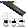 Black plastic lower door trim garnish for Toyota Highlander with glossy finish and integrated mounting clips