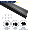 Black metal gutter downspout with white plastic fasteners for lower door trim garnish on toyota highlander 2014-2019