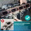 Orange rubber lower engine intake manifold gasket for toyota 4runner 2004-2009 4.7l shown from back side