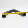 Black rubber lower radiator hose for Nissan Datsun 510 with ribbed texture and reinforced ends 10 inches long