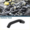Black rubber lower radiator hose for Toyota Highlander 2009-2011 with smooth flexible curve and reinforced ends