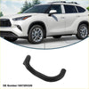 Black rubber lower radiator hose for toyota highlander 2015-2019 shown from the back side