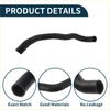 Black rubber lower radiator hose with reinforced ends and flexible tubing for toyota land cruiser prado 2018-2023