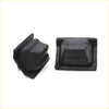Black rubber lower spring bumpers for Toyota Hilux 1988-1997 with raised dome and angular corner protectors
