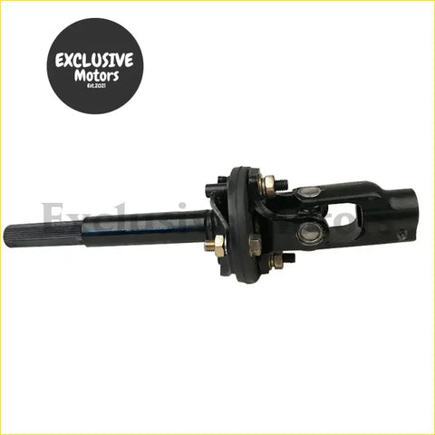 Black lower steering column shaft with textured shaft and metallic bolts for toyota land cruiser prado rhd