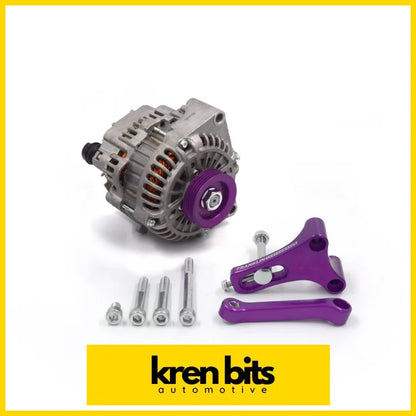 Ls Alternator Upgrade Kit For Nissan Rb Purple / Include