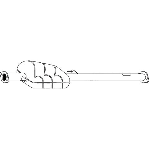 Redback Centre Muffler Std Replacement M0187