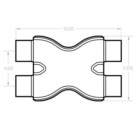 Magnaflow MagnaFlow Smooth Trans X 2.5/2.5 X 12 SS