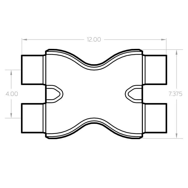 Magnaflow MagnaFlow Smooth Trans X 2.5/2.5 X 12 SS