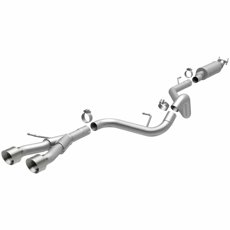 Magnaflow MagnaFlow 13 Hyundai Veloster 1.6L Turbo Dual Center Rear Exit Stainless Cat Back Perf Exhaust