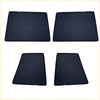 Set of four black rectangular magnetic car floor mats perfect for protecting your car interior from dirt and spills