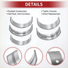 Set of six polished silver metallic main and connecting rod bearing shells for direct replacement on toyota highlander