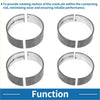 Set of four silver tone metal main engine connecting rod bearings with split design for toyota avalon 1993-2004