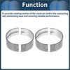 Two metallic silver split-ring main bearings for toyota caldina 1995-2004 with polished finish