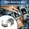 Main bearing set for toyota crown 1979 with six silver metallic engine bearings for crankshaft support