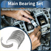 Set of eight metallic silver main engine bearings for crankshaft installation in toyota highlander 2002-2004