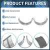 Silver metallic main bearing shells with smooth curved design and precise edges for toyota tercel 1987-1990