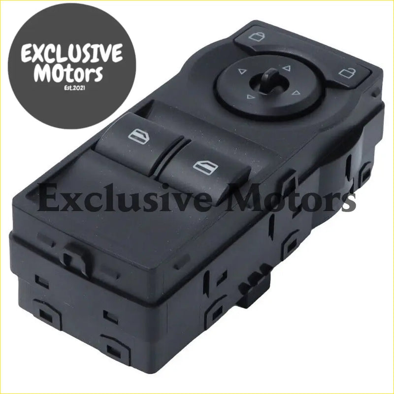 Black plastic main window switch for holden commodore ve wm ute with rotary dial and door icon buttons