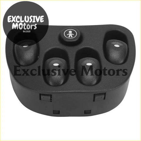 Black plastic main window switch for holden commodore vt vx wh with five buttons and central child safety lock button