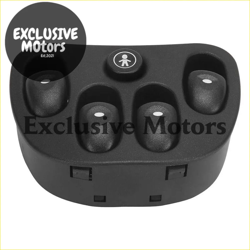 Black plastic main window switch for holden commodore vt vx wh with five buttons and central child safety lock button