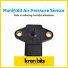 Black manifold air pressure sensor with gold mounting holes and central tube suitable for Nissan y61 gu patrol 3.0