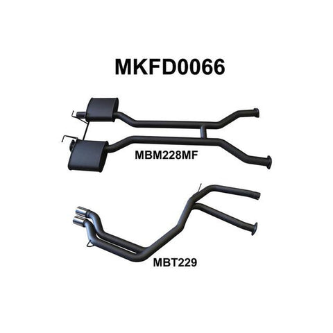 Manta 2.5" Catback Exhaust Fits Falcon AU V8 IRS Sdn