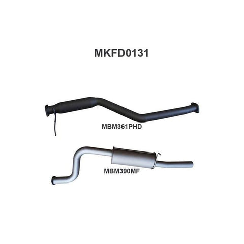 Manta 2.5" Catback Exhaust Fits Falcon BA BF 6Cyl Ute