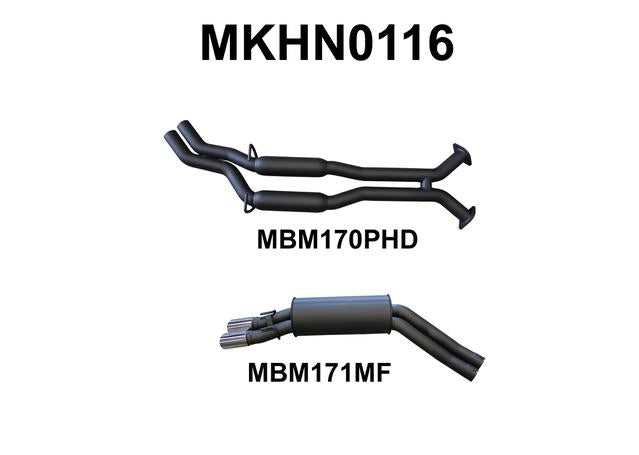 Manta 2.5" Dual Cat Back Exhaust Fits VT-VZ V8 Sedan