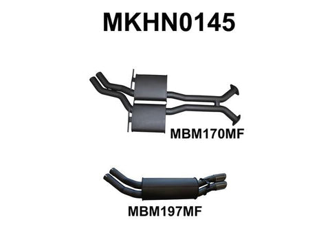Manta 2.5" Dual Cat Back Exhaust Quiet Fits VX VY V8