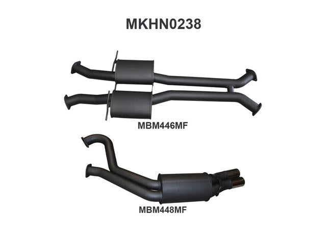 Manta 3" Dual Cat Back Exhaust Quiet Fits VU VY VZ V8 Ute