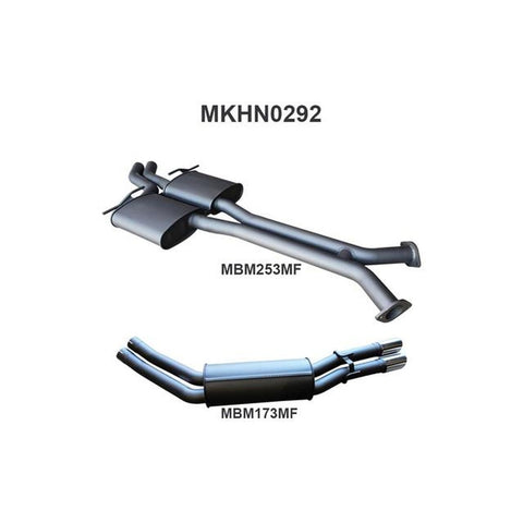 Manta 2.5" Dual Cat Back Exhaust Quiet Fits WH Statesman