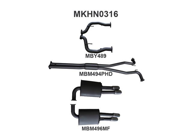 Manta 2.5" Dual Cat Back Exhaust Fits WM Statesman
