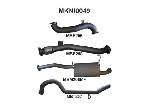 Manta 3" Turbo Back Exhaust Without Cat Fits Patrol GU