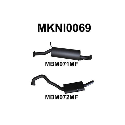 Manta 2.5" Catback Exhaust Quiet Fits Patrol GU