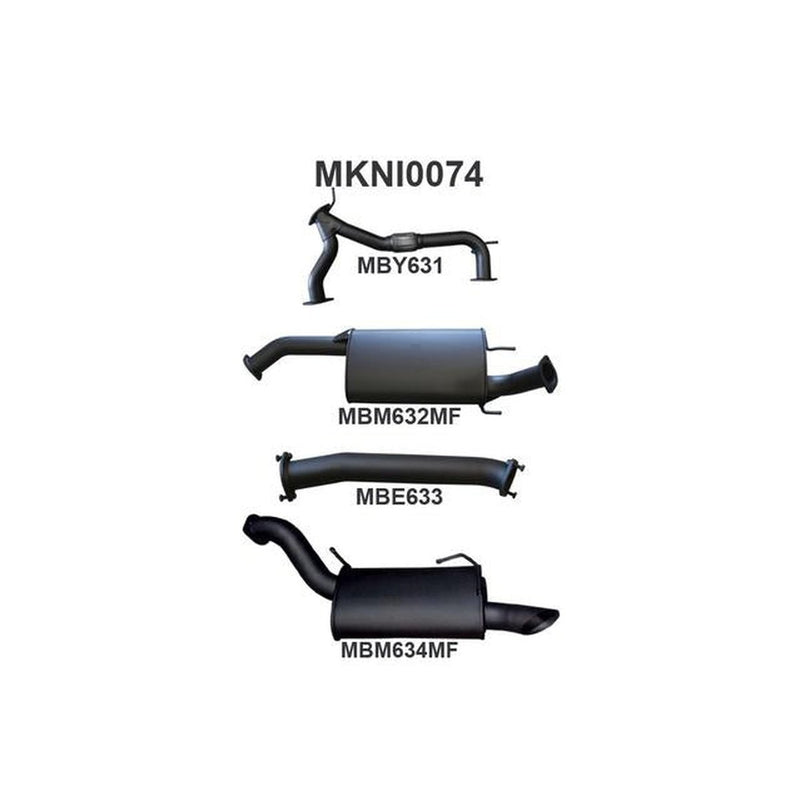 Manta 3" Cat Back Exhaust Quiet Fits Patrol Y62 V8 5.6L