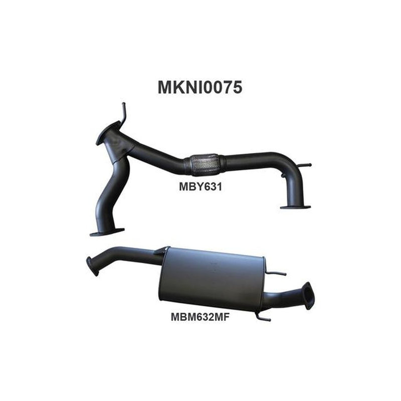 Manta 3" Centre Muffler Delete Only Quiet Fits Patrol Y62