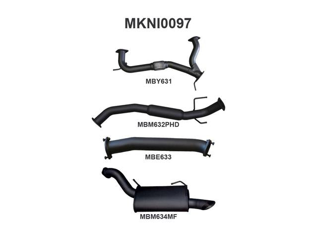 Manta 3" Cat Back Exhaust With Hotdog/Muffler Fits Nissan