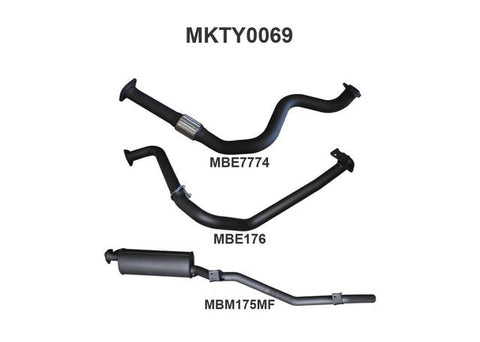 Manta 2.5" Exhaust Off Manifold Quiet Fits HZJ75, 78