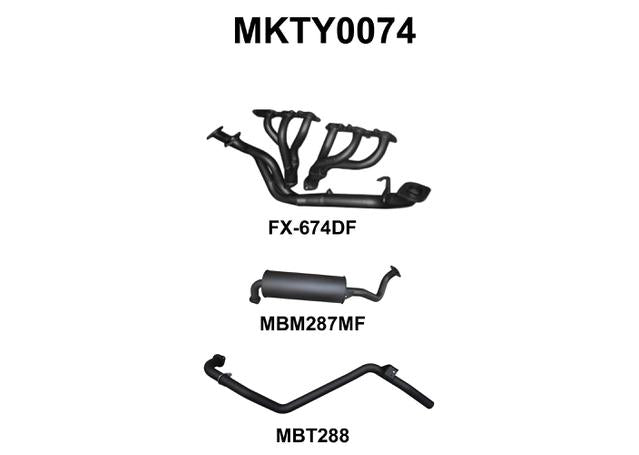 Manta 2.5" Exhaust With Extractor Fits Landcruiser FZJ80