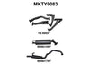 Manta 2.5" Exhaust With Extractor Quiet Fits FZJ105 4.5L