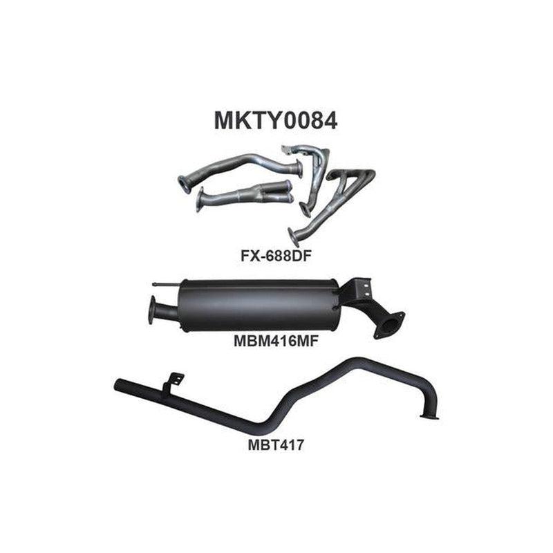 Manta 2.5" Exhaust With Extractor Fits FZJ105 4.5L